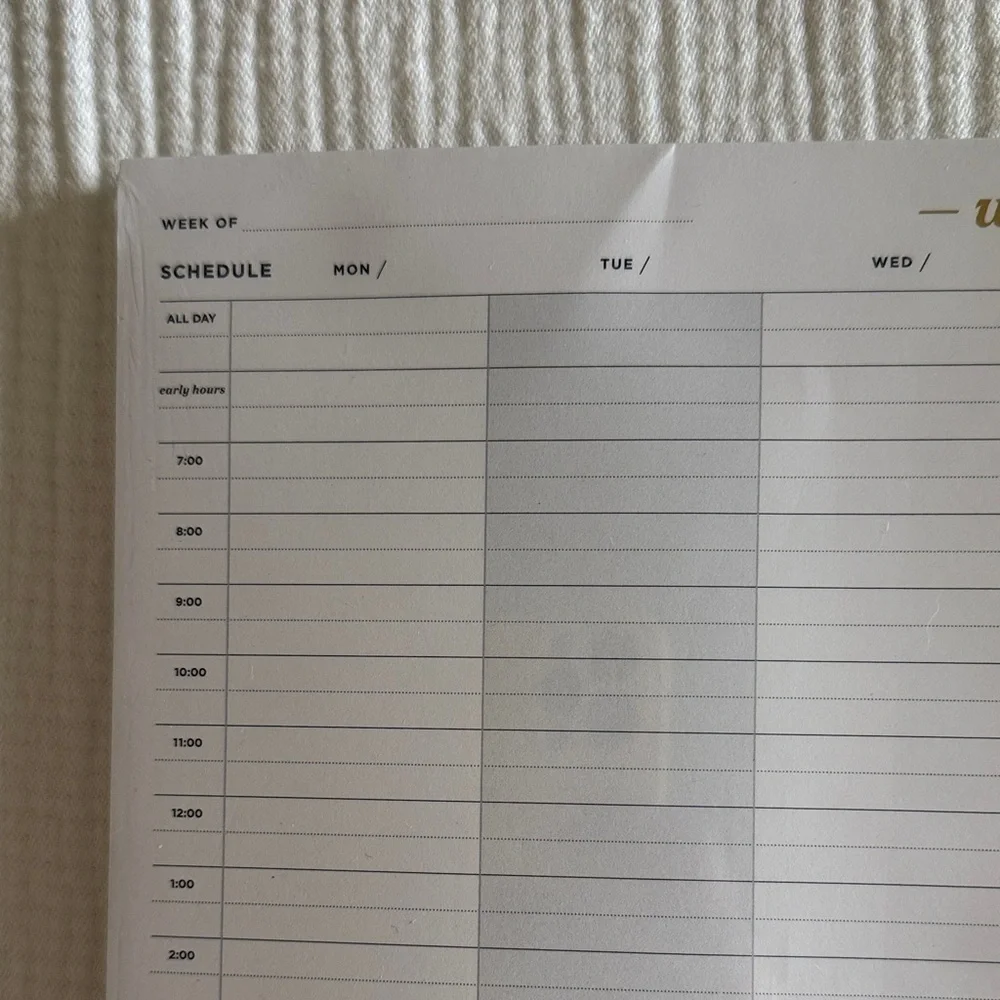 Weekly Planner and Notepad Set NWT